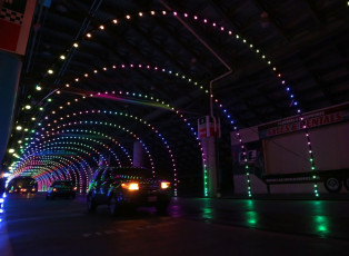 Visitors drive their vehicles through millions of lights during Speedway Christmas. - Photo credit: Charlotte Motor Speedway (HHP/Christa L Turski)