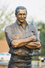 The Dale Earnhardt Tribute Plaza in Kannapolis, NC - Photo credit: Visit Cabarrus