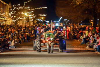 The Kannapolis Christmas Parade in Downtown Kannapolis, NC has been a local tradition for over 80 years! This nighttime parade of lights runs through the hometown of legendary NASCAR driver, Dale Earnhardt Sr. - Photo credit: Visit Cabarrus